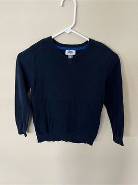 Old Navy Boys Navy Blue V-Neck Long Sleeve Sweater Size Small 6/7
